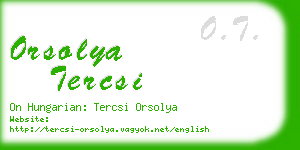 orsolya tercsi business card